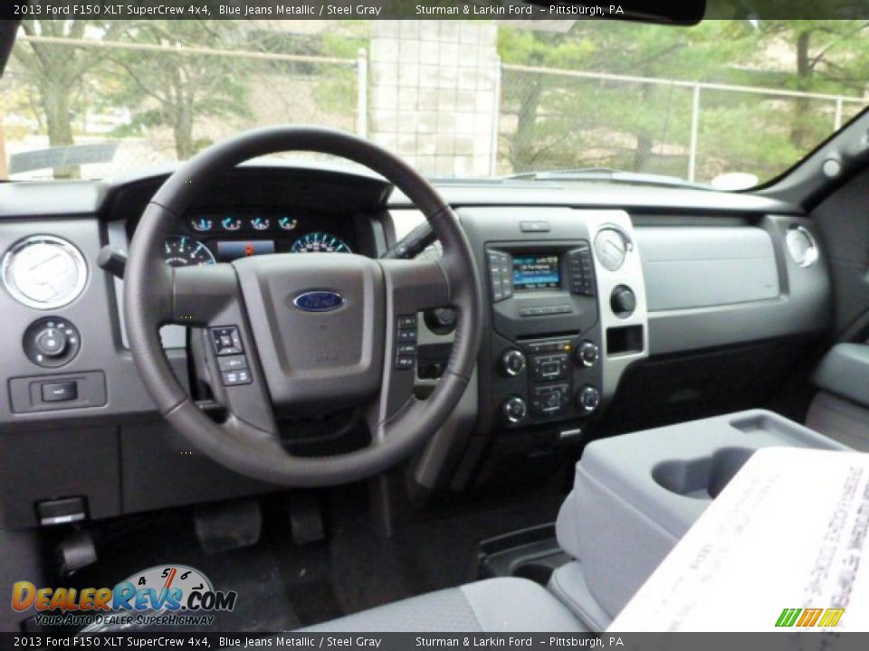 2013 Ford F150 XLT SuperCrew 4x4 Blue Jeans Metallic / Steel Gray Photo #10