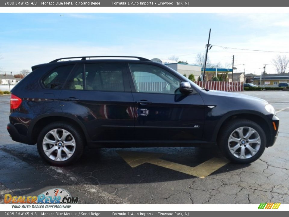 2008 BMW X5 4.8i Monaco Blue Metallic / Sand Beige Photo #4