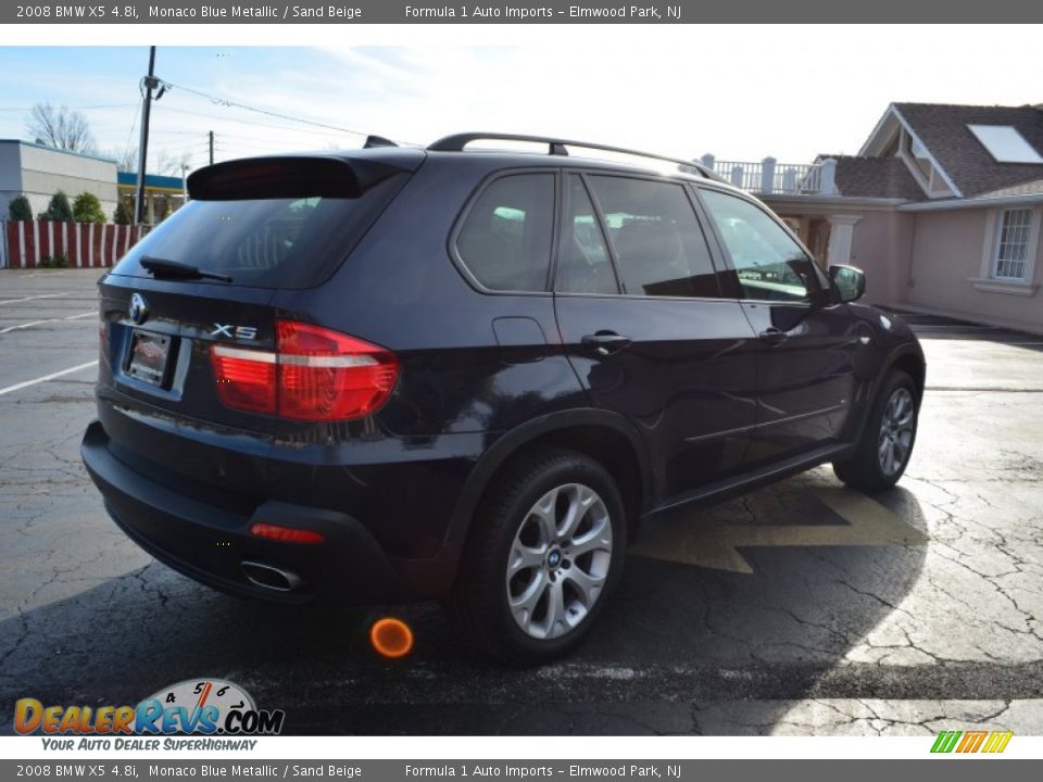 2008 BMW X5 4.8i Monaco Blue Metallic / Sand Beige Photo #5