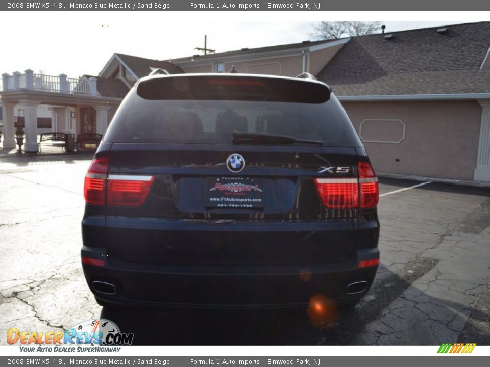 2008 BMW X5 4.8i Monaco Blue Metallic / Sand Beige Photo #6