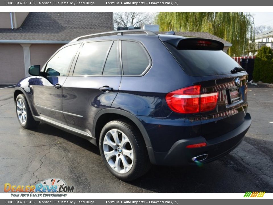 2008 BMW X5 4.8i Monaco Blue Metallic / Sand Beige Photo #7