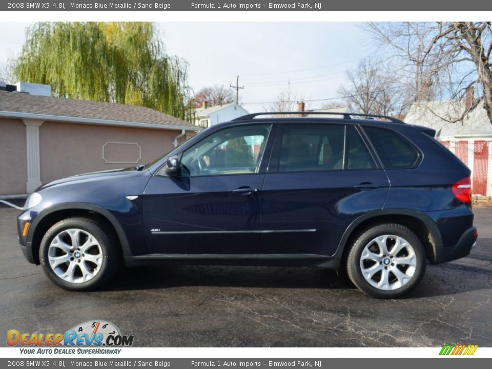 2008 BMW X5 4.8i Monaco Blue Metallic / Sand Beige Photo #8