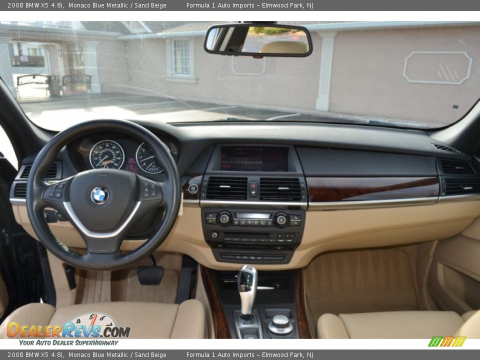 2008 BMW X5 4.8i Monaco Blue Metallic / Sand Beige Photo #9