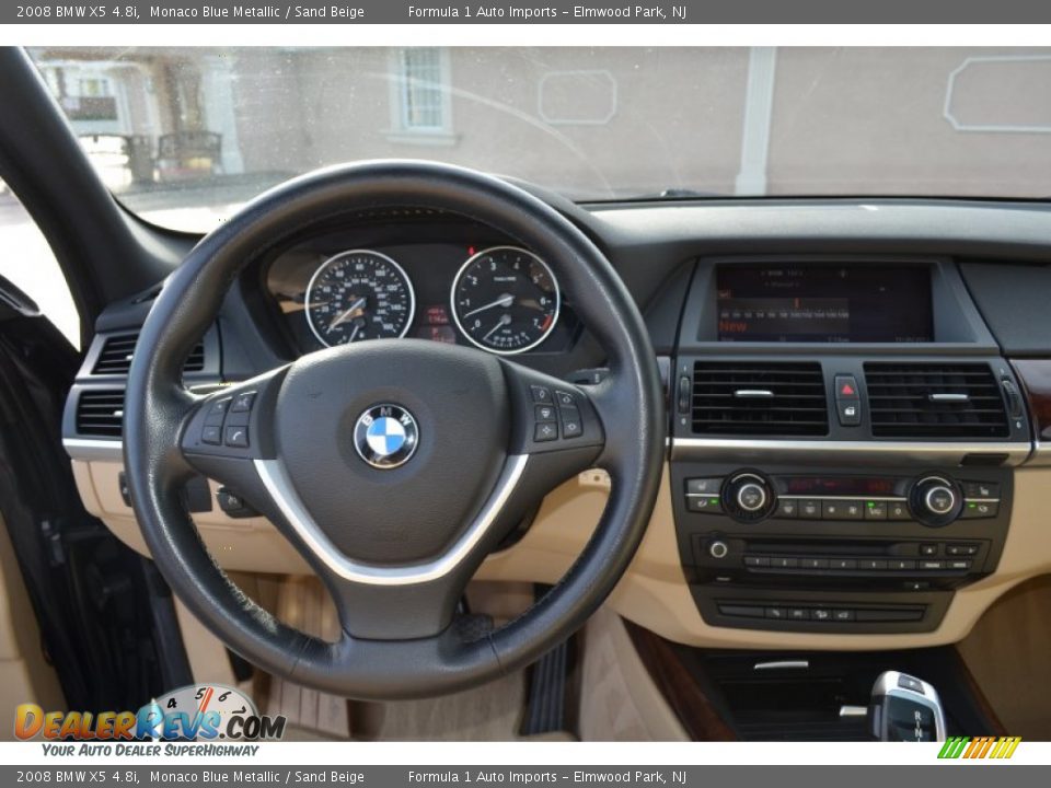 2008 BMW X5 4.8i Monaco Blue Metallic / Sand Beige Photo #10