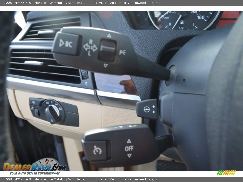 2008 BMW X5 4.8i Monaco Blue Metallic / Sand Beige Photo #13