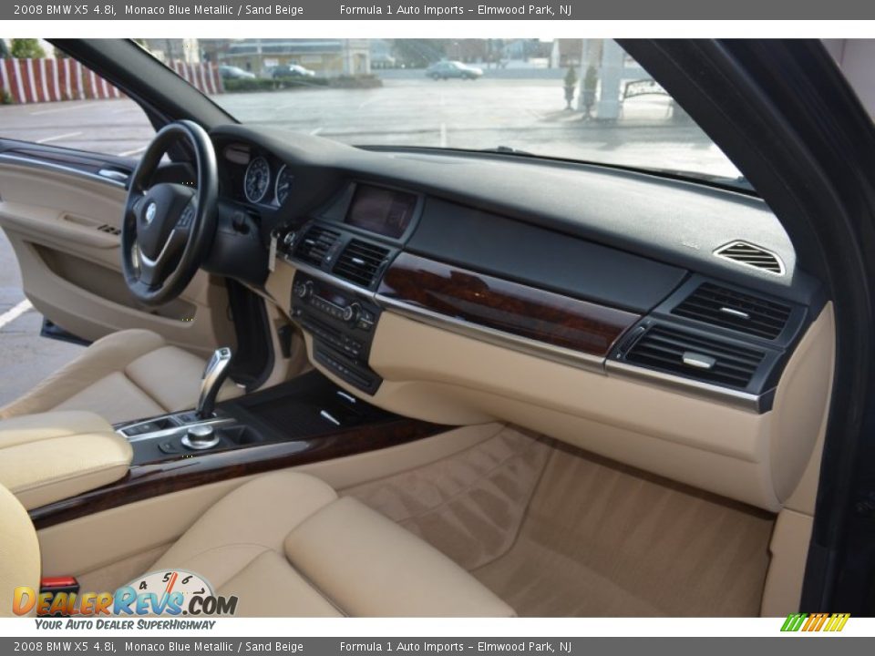 2008 BMW X5 4.8i Monaco Blue Metallic / Sand Beige Photo #19