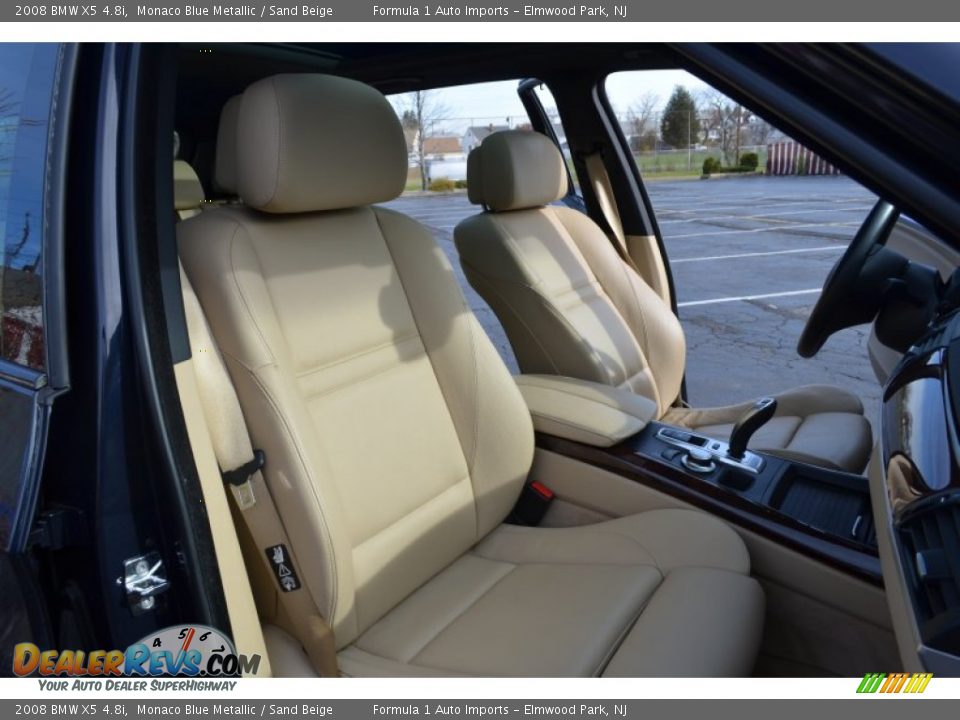 2008 BMW X5 4.8i Monaco Blue Metallic / Sand Beige Photo #20