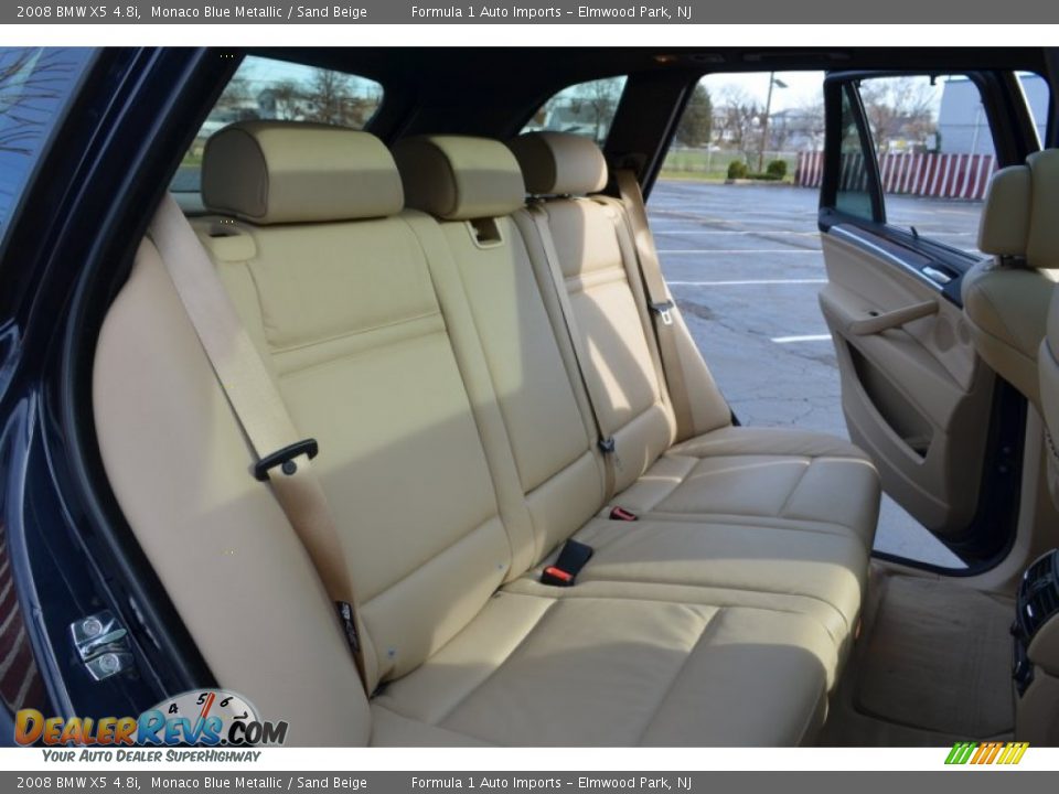 2008 BMW X5 4.8i Monaco Blue Metallic / Sand Beige Photo #21