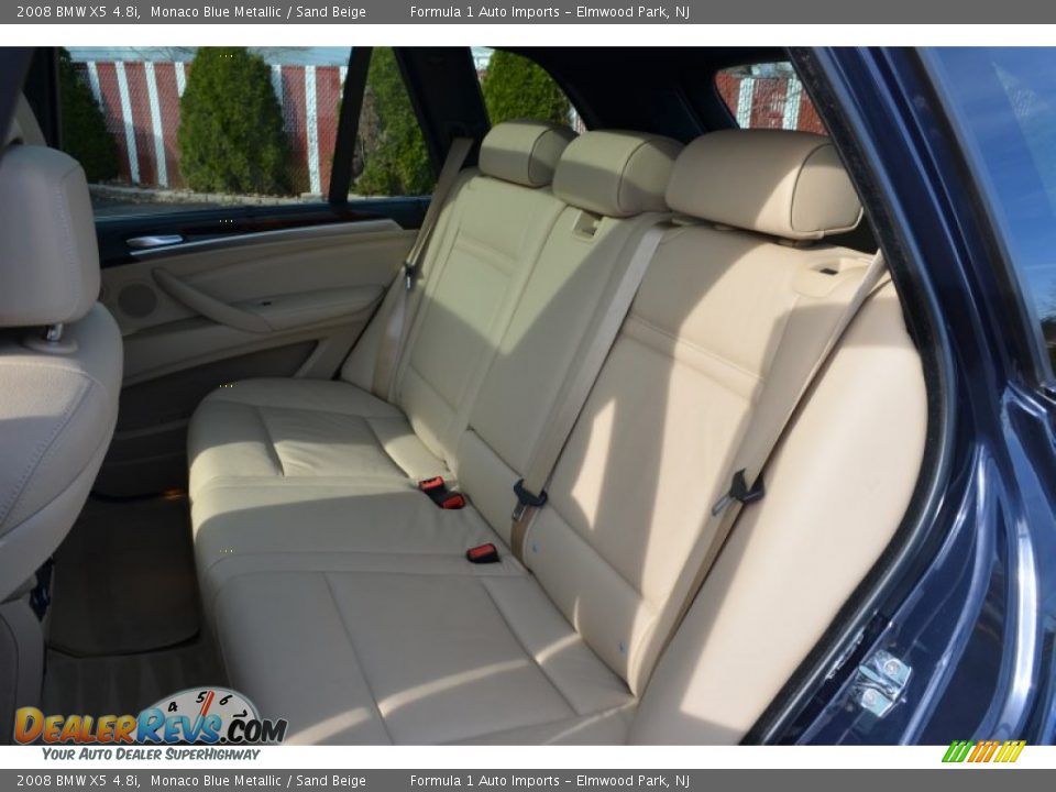 2008 BMW X5 4.8i Monaco Blue Metallic / Sand Beige Photo #22
