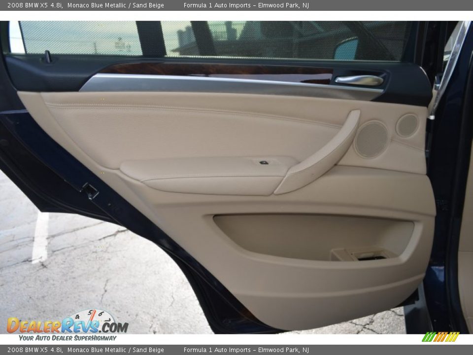 2008 BMW X5 4.8i Monaco Blue Metallic / Sand Beige Photo #27