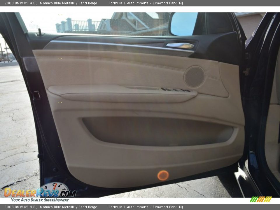 2008 BMW X5 4.8i Monaco Blue Metallic / Sand Beige Photo #28