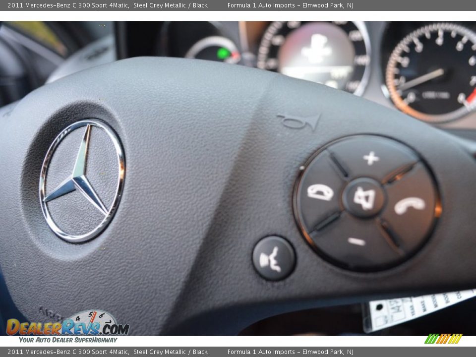 2011 Mercedes-Benz C 300 Sport 4Matic Steel Grey Metallic / Black Photo #10