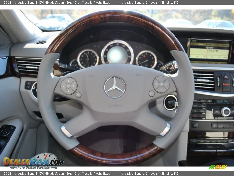 2011 Mercedes-Benz E 350 4Matic Sedan Steel Grey Metallic / Ash/Black Photo #3
