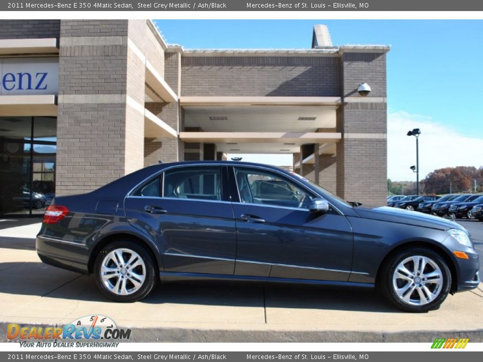 2011 Mercedes-Benz E 350 4Matic Sedan Steel Grey Metallic / Ash/Black Photo #7