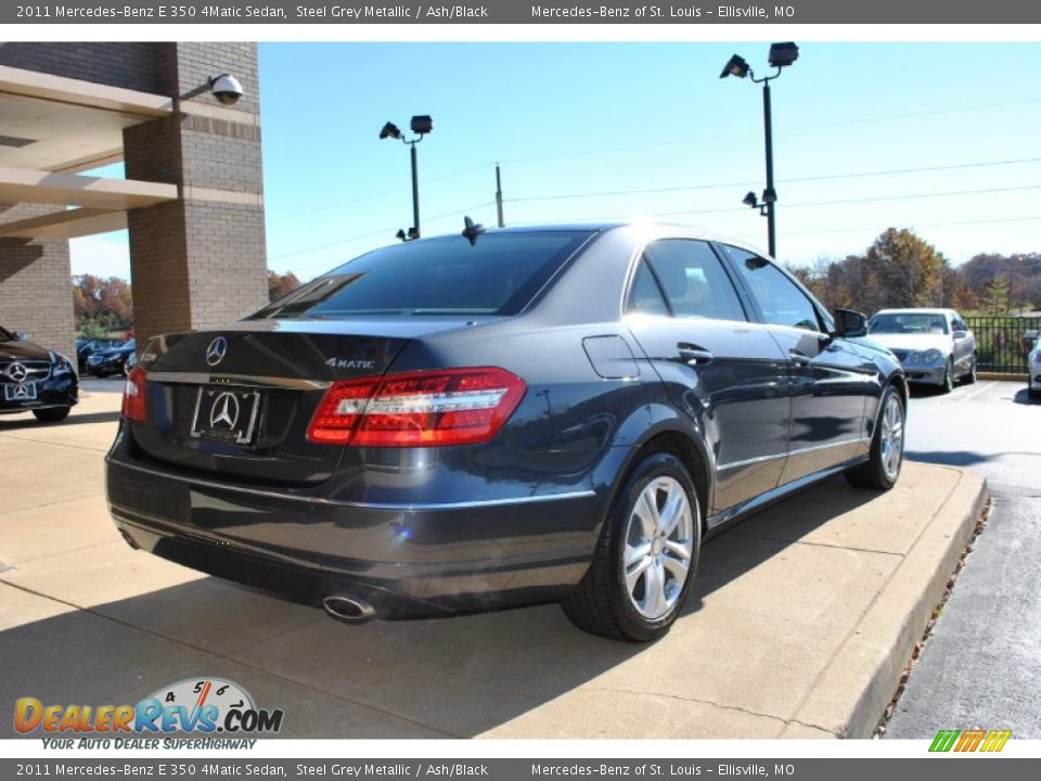 2011 Mercedes-Benz E 350 4Matic Sedan Steel Grey Metallic / Ash/Black Photo #10