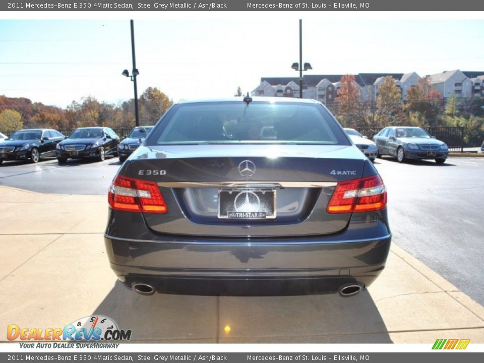 2011 Mercedes-Benz E 350 4Matic Sedan Steel Grey Metallic / Ash/Black Photo #11