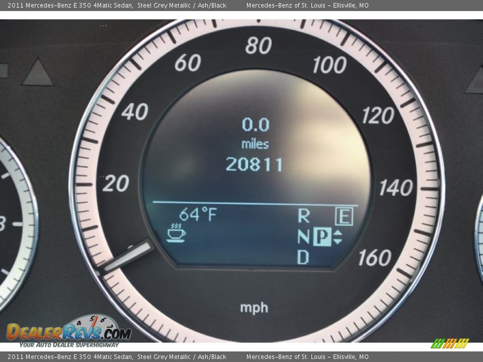 2011 Mercedes-Benz E 350 4Matic Sedan Steel Grey Metallic / Ash/Black Photo #17