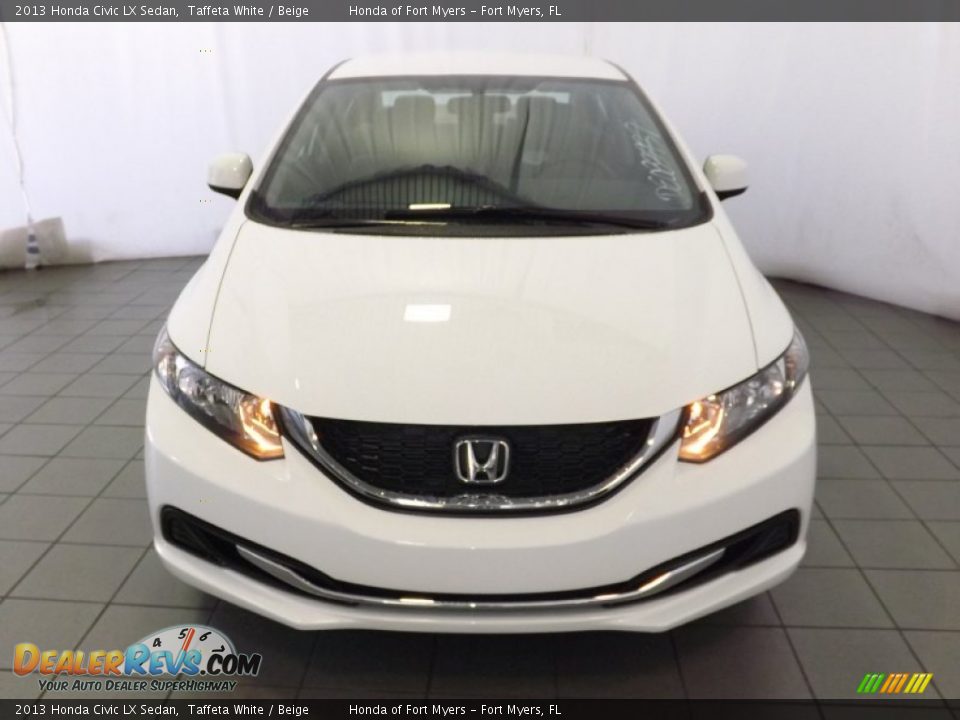 2013 Honda Civic LX Sedan Taffeta White / Beige Photo #2