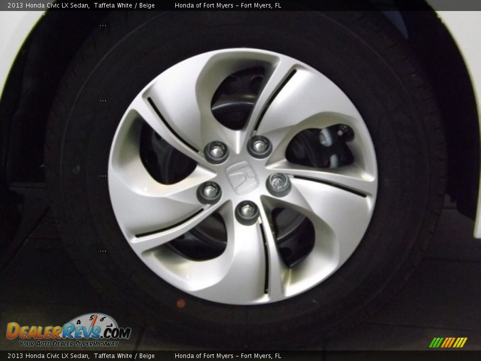 2013 Honda Civic LX Sedan Taffeta White / Beige Photo #3
