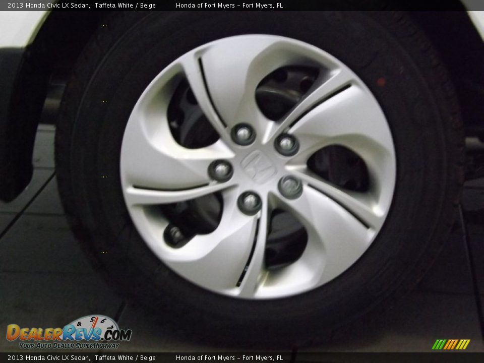 2013 Honda Civic LX Sedan Taffeta White / Beige Photo #4