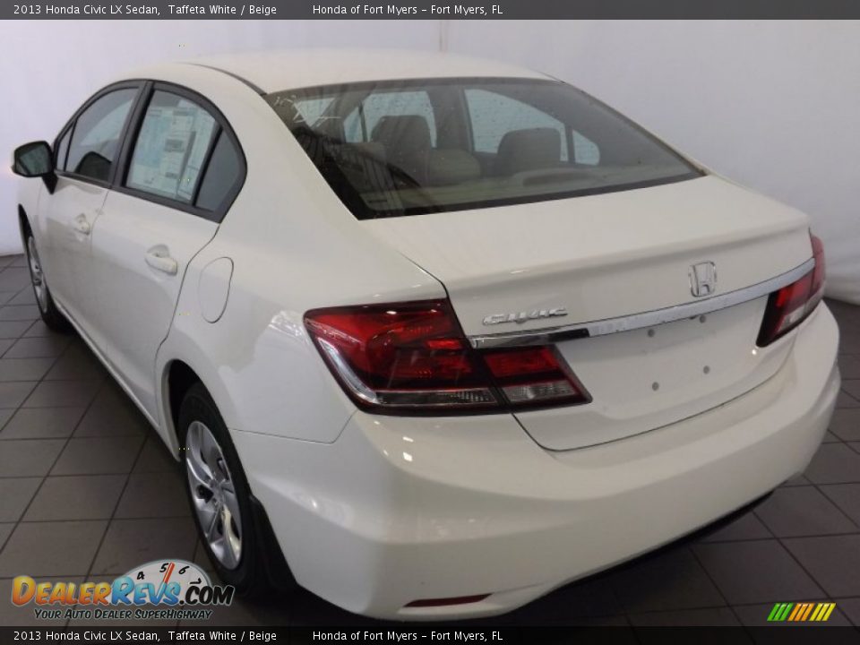 2013 Honda Civic LX Sedan Taffeta White / Beige Photo #6