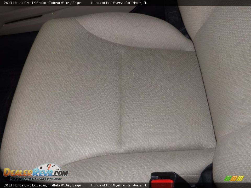 2013 Honda Civic LX Sedan Taffeta White / Beige Photo #14