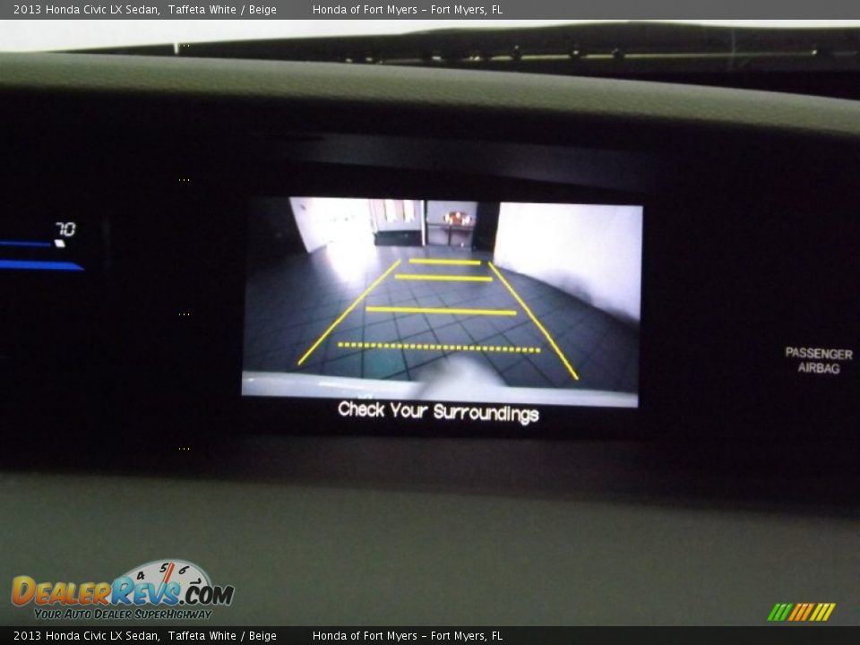 2013 Honda Civic LX Sedan Taffeta White / Beige Photo #17