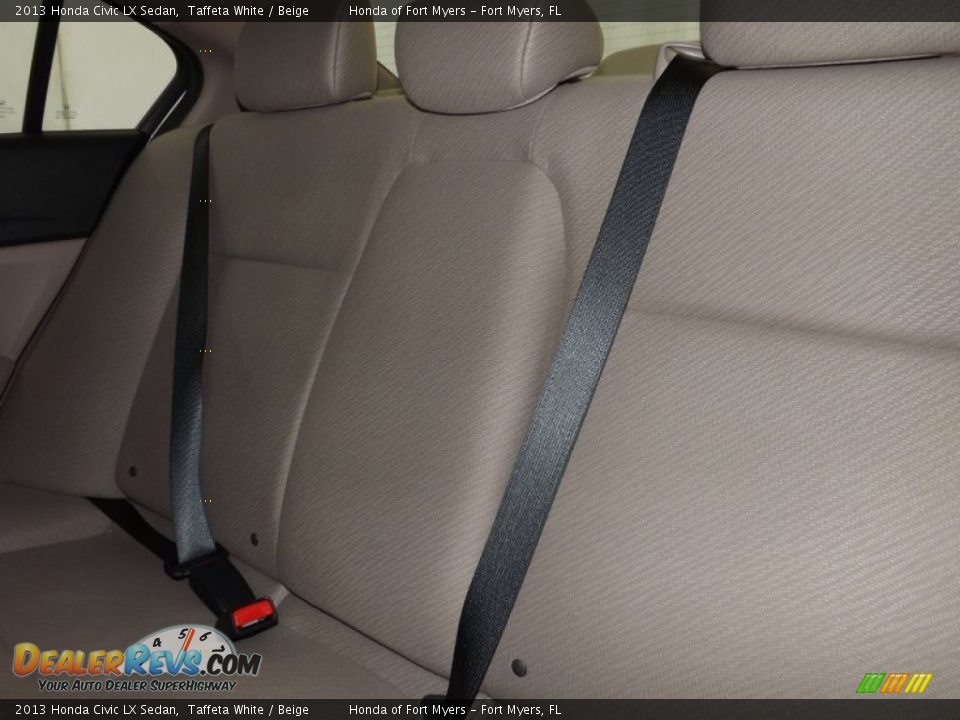2013 Honda Civic LX Sedan Taffeta White / Beige Photo #26