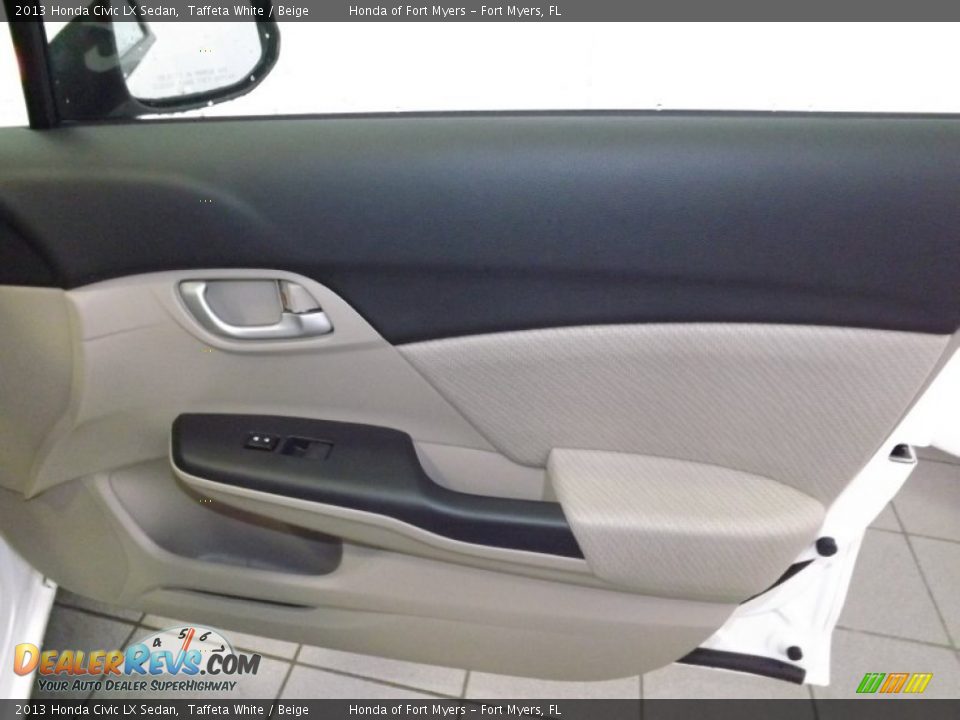 2013 Honda Civic LX Sedan Taffeta White / Beige Photo #29