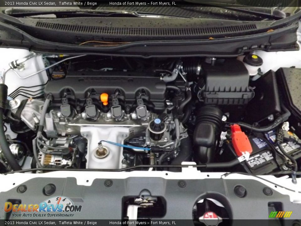2013 Honda Civic LX Sedan Taffeta White / Beige Photo #31