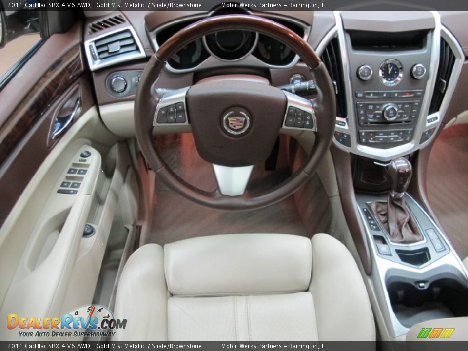 2011 Cadillac SRX 4 V6 AWD Gold Mist Metallic / Shale/Brownstone Photo #25