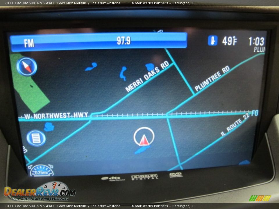2011 Cadillac SRX 4 V6 AWD Gold Mist Metallic / Shale/Brownstone Photo #35