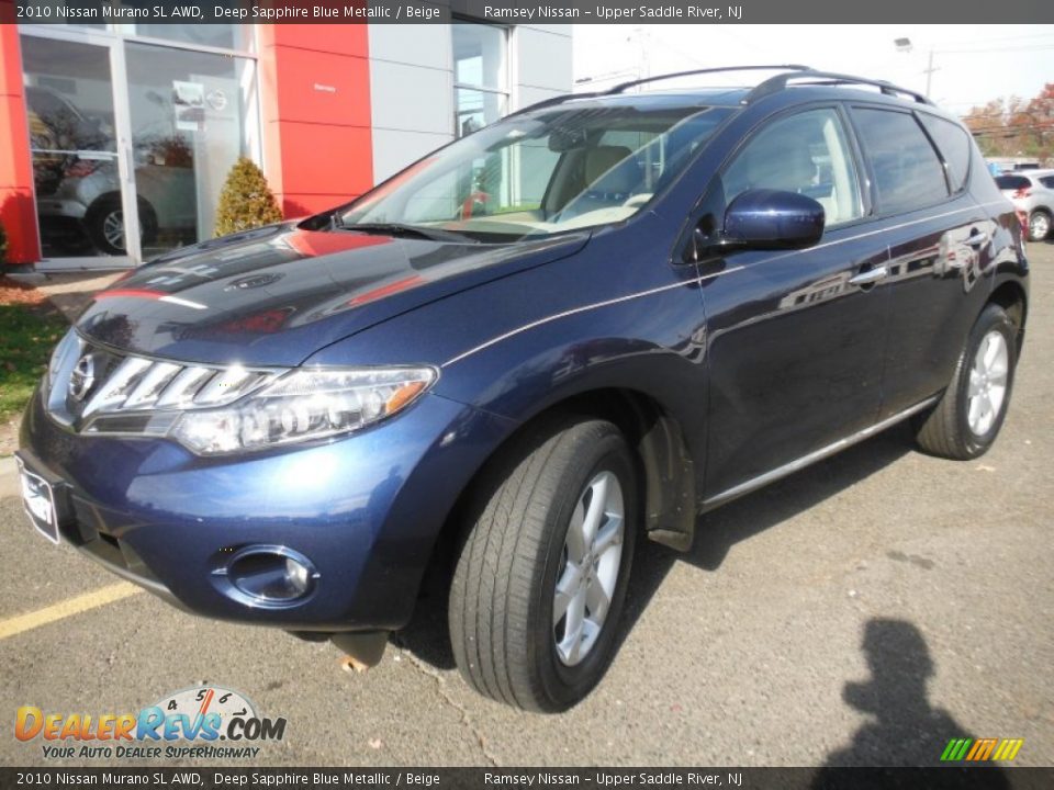 2010 Nissan Murano SL AWD Deep Sapphire Blue Metallic / Beige Photo #1