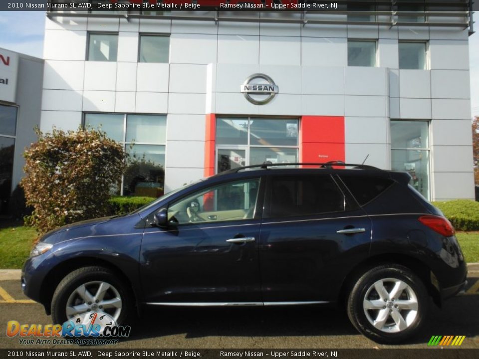 2010 Nissan Murano SL AWD Deep Sapphire Blue Metallic / Beige Photo #2