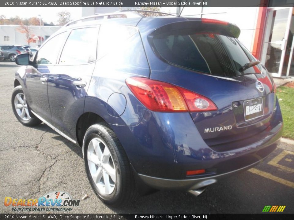 2010 Nissan Murano SL AWD Deep Sapphire Blue Metallic / Beige Photo #3