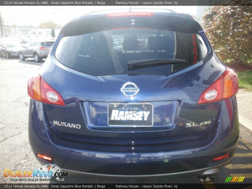 2010 Nissan Murano SL AWD Deep Sapphire Blue Metallic / Beige Photo #7