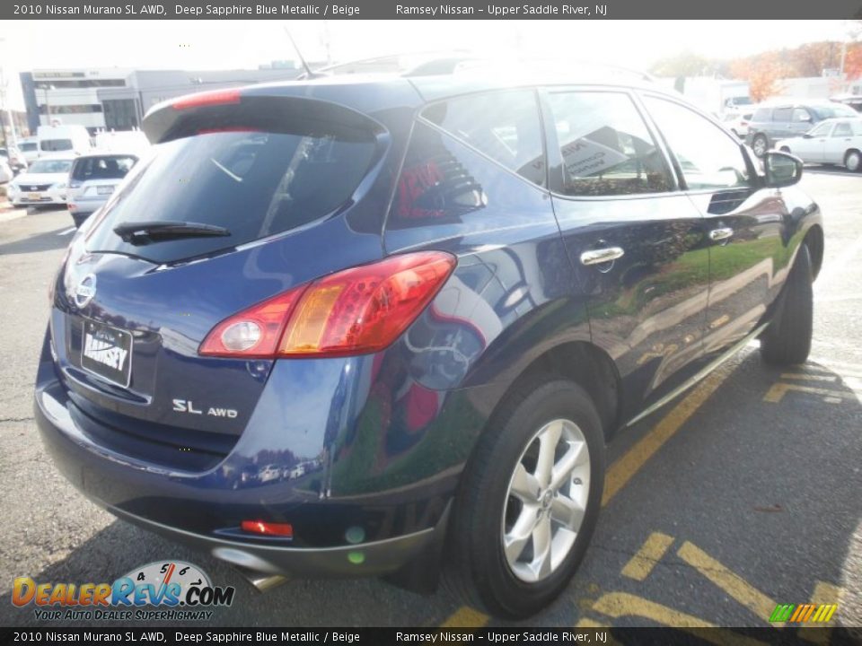 2010 Nissan Murano SL AWD Deep Sapphire Blue Metallic / Beige Photo #8