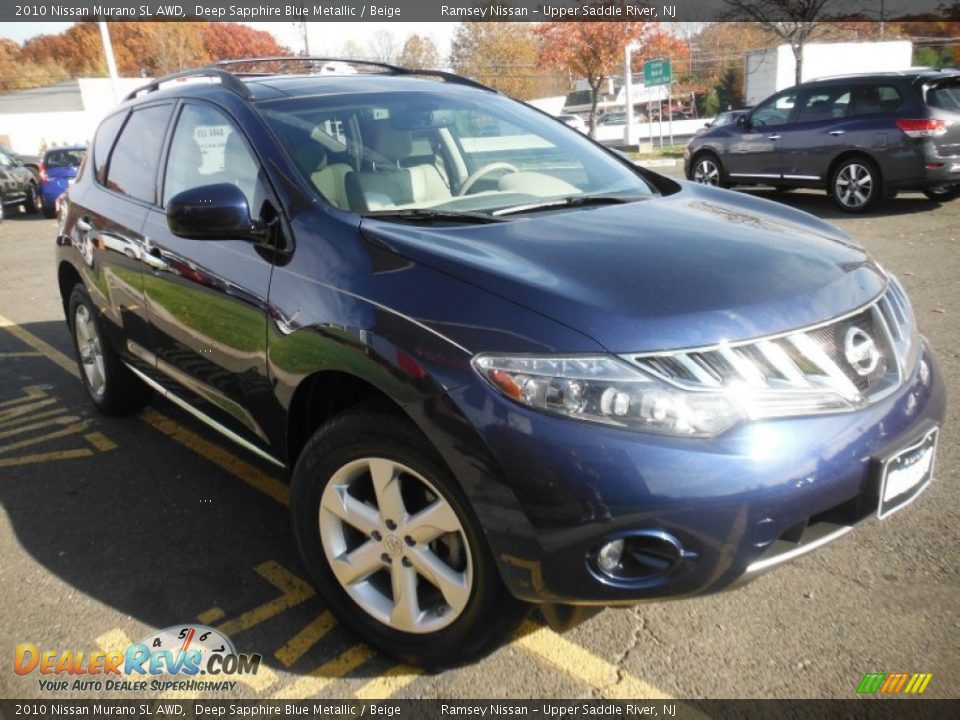 2010 Nissan Murano SL AWD Deep Sapphire Blue Metallic / Beige Photo #10