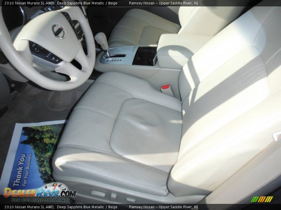 2010 Nissan Murano SL AWD Deep Sapphire Blue Metallic / Beige Photo #16