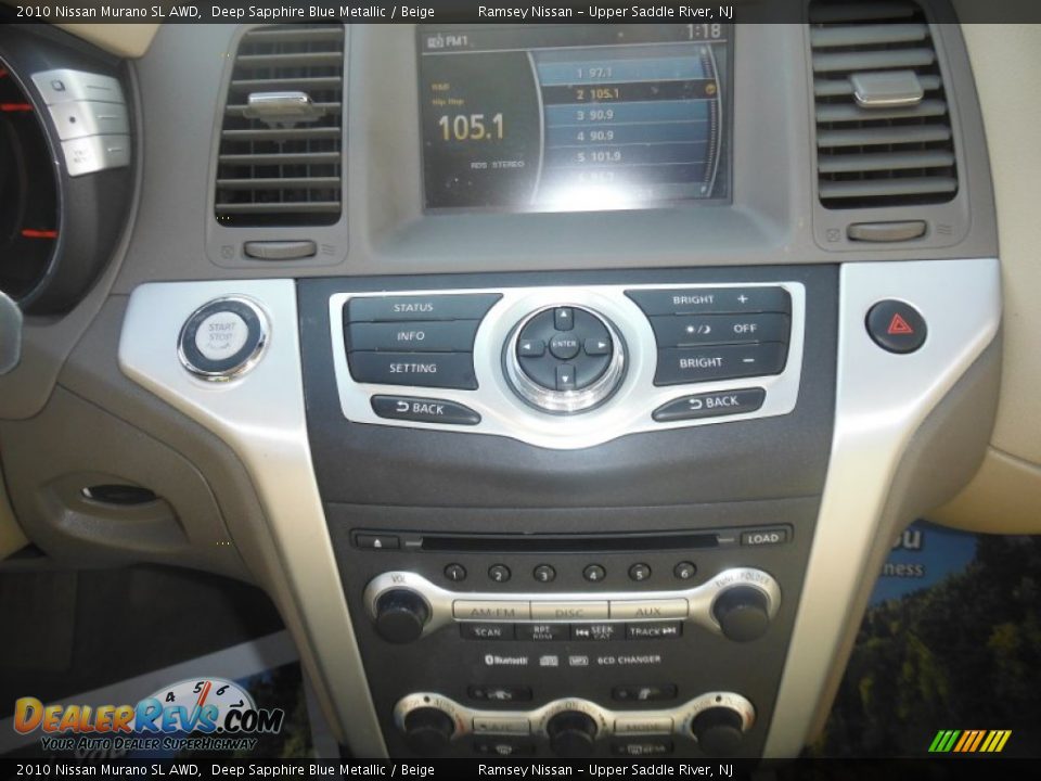 2010 Nissan Murano SL AWD Deep Sapphire Blue Metallic / Beige Photo #26