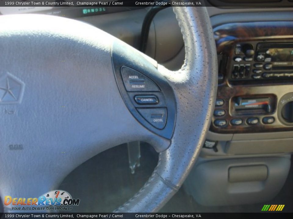 1999 Chrysler Town & Country Limited Champagne Pearl / Camel Photo #6