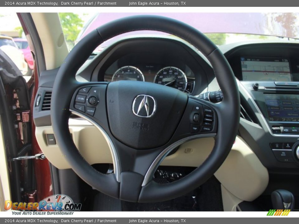2014 Acura MDX Technology Dark Cherry Pearl / Parchment Photo #25