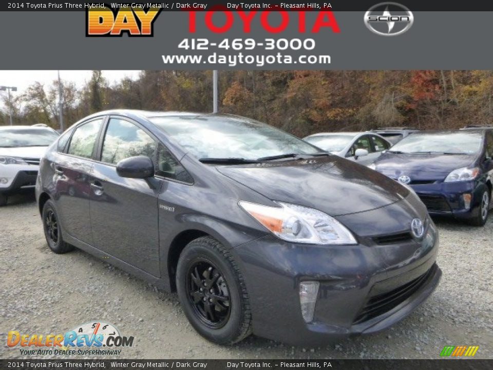 2014 Toyota Prius Three Hybrid Winter Gray Metallic / Dark Gray Photo #1