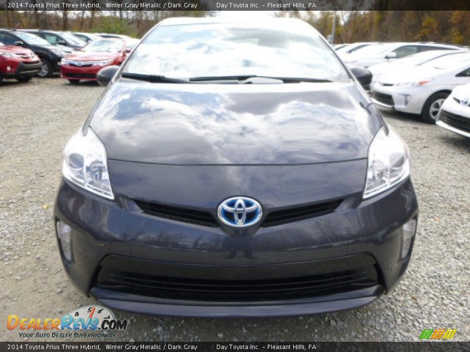 2014 Toyota Prius Three Hybrid Winter Gray Metallic / Dark Gray Photo #8
