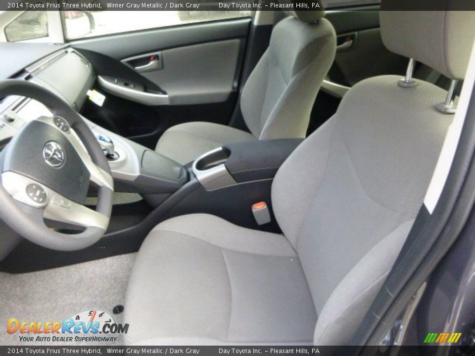 2014 Toyota Prius Three Hybrid Winter Gray Metallic / Dark Gray Photo #10