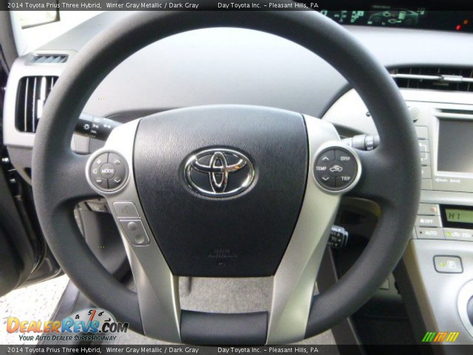 2014 Toyota Prius Three Hybrid Winter Gray Metallic / Dark Gray Photo #16