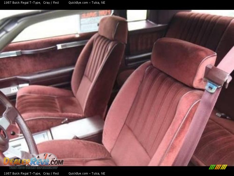 Red Interior - 1987 Buick Regal T-Type Photo #5