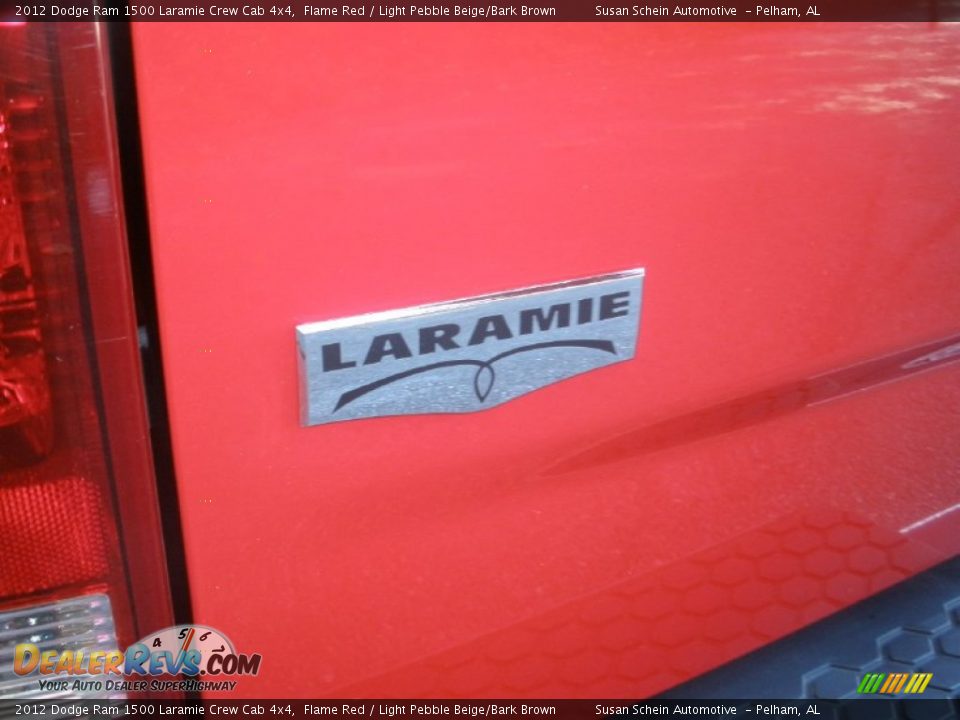 2012 Dodge Ram 1500 Laramie Crew Cab 4x4 Flame Red / Light Pebble Beige/Bark Brown Photo #21