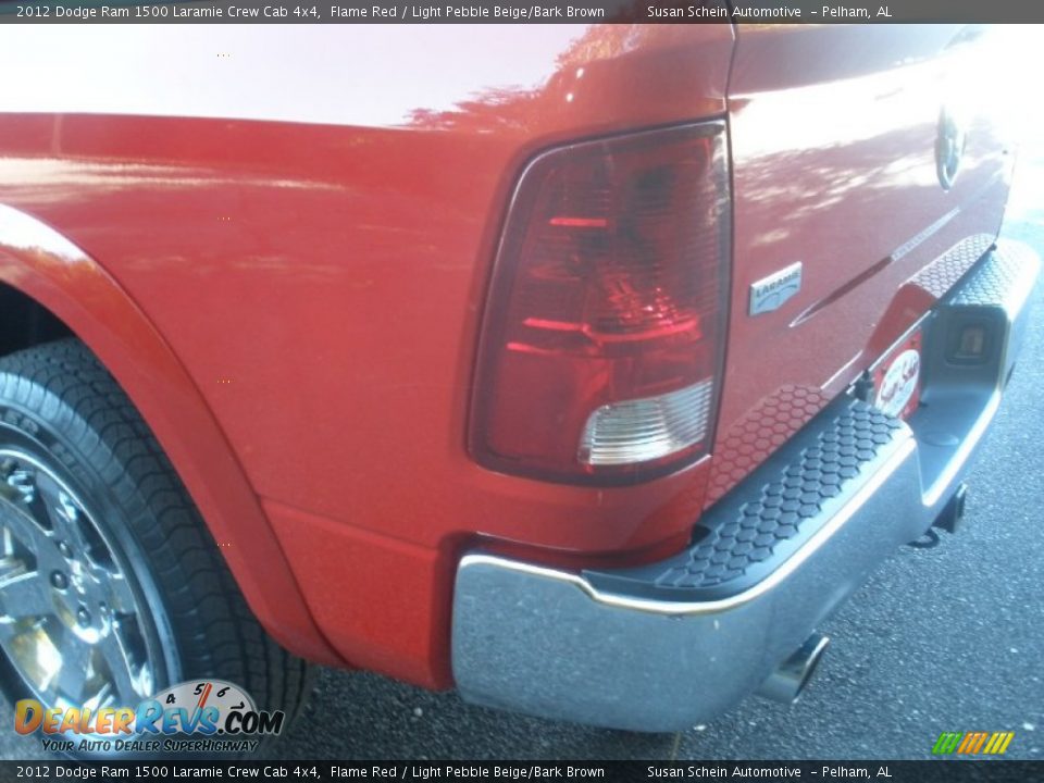 2012 Dodge Ram 1500 Laramie Crew Cab 4x4 Flame Red / Light Pebble Beige/Bark Brown Photo #22