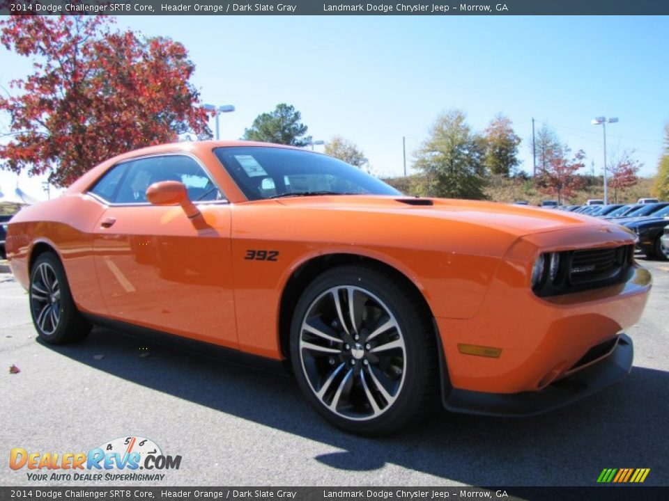 Front 3/4 View of 2014 Dodge Challenger SRT8 Core Photo #4